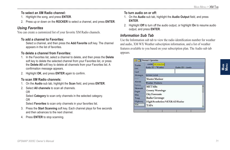 Using favorites | Garmin GPSMAP 3005C User Manual | Page 79 / 124