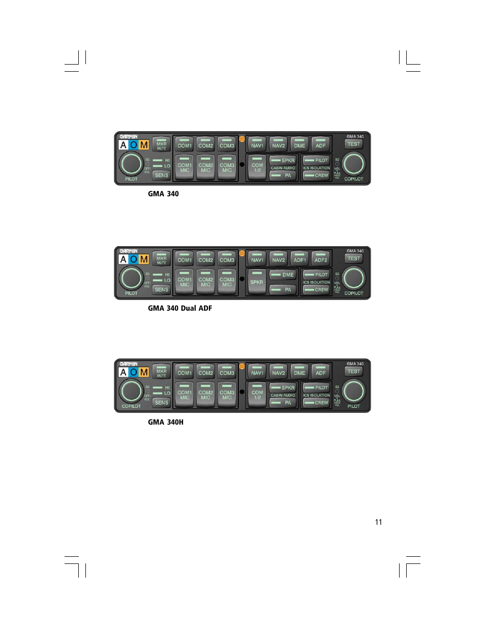 Garmin GMA 340 User Manual | Page 11 / 12