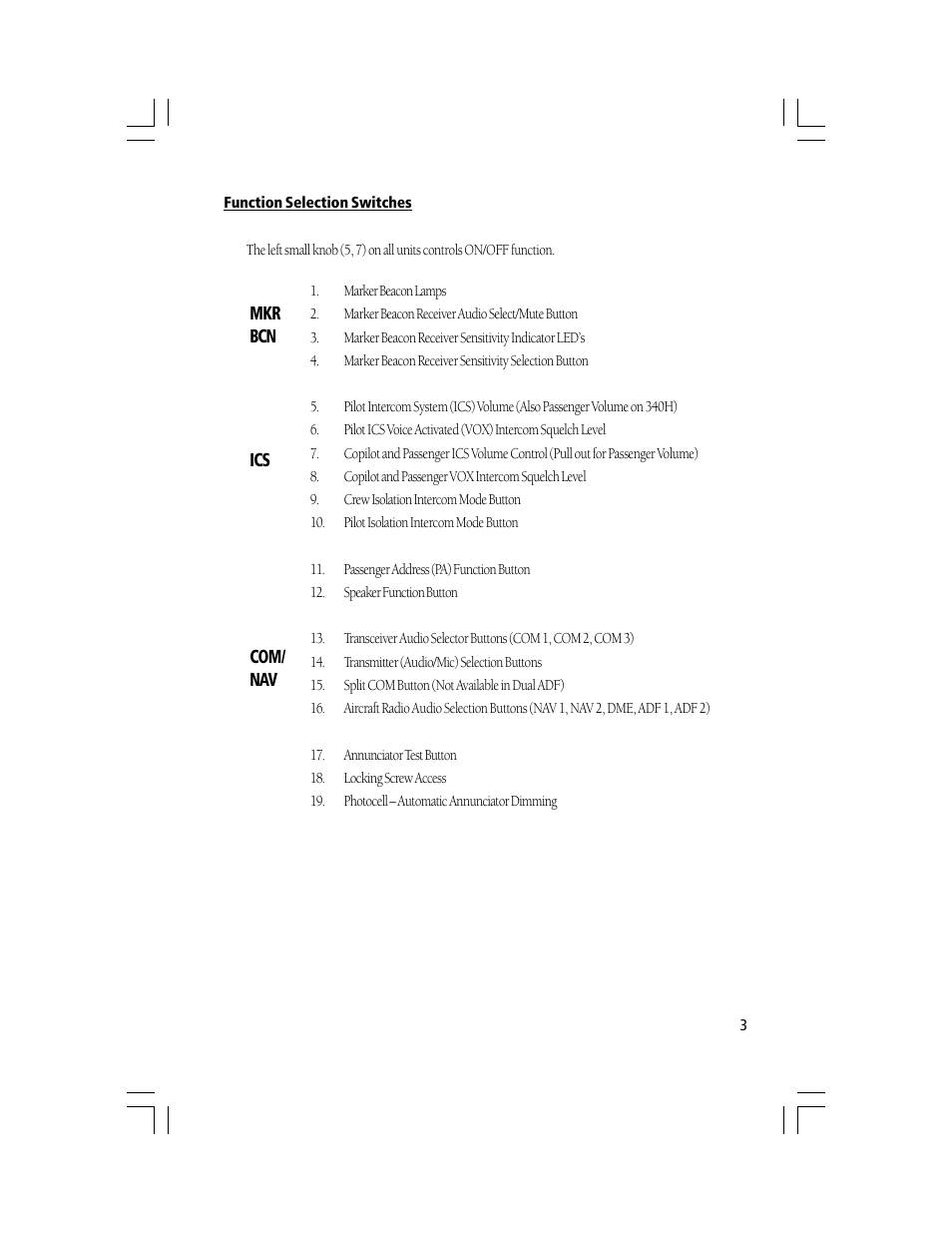 Garmin GMA 340 User Manual | Page 3 / 12