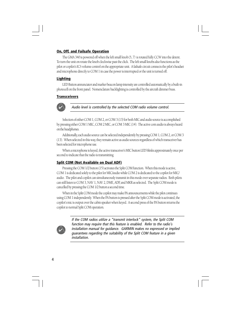 Garmin GMA 340 User Manual | Page 4 / 12