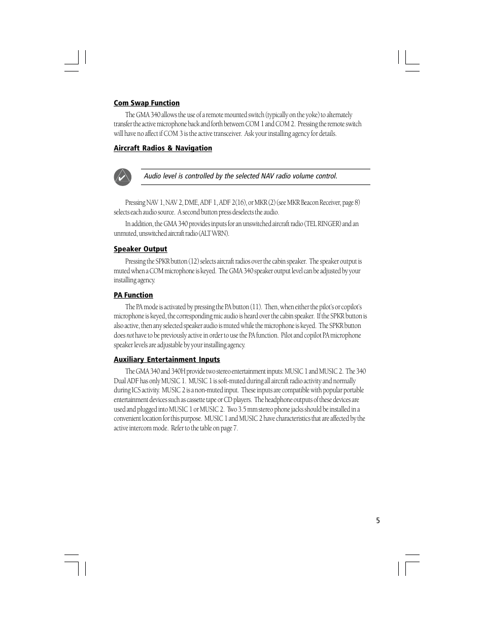 Garmin GMA 340 User Manual | Page 5 / 12