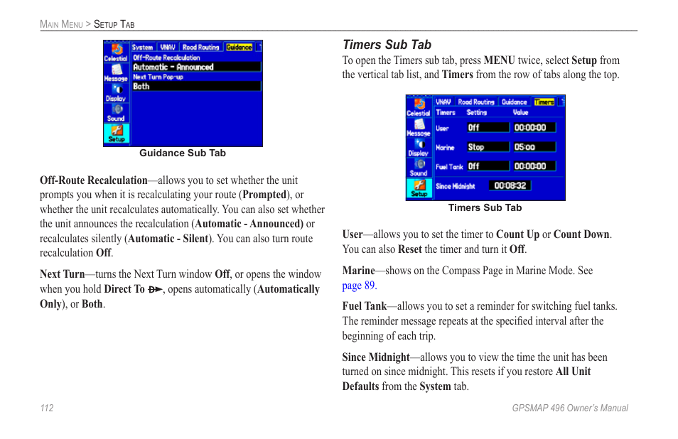 Garmin GPSMAP 496 User Manual | Page 120 / 164