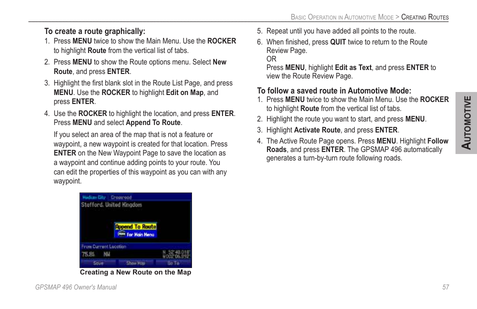 Garmin GPSMAP 496 User Manual | Page 65 / 164