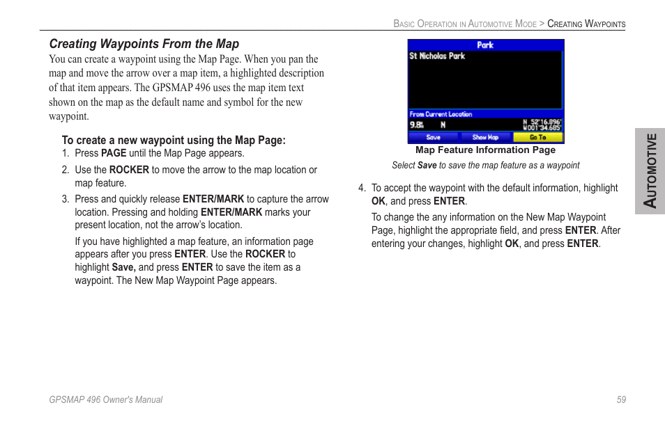 Garmin GPSMAP 496 User Manual | Page 67 / 164