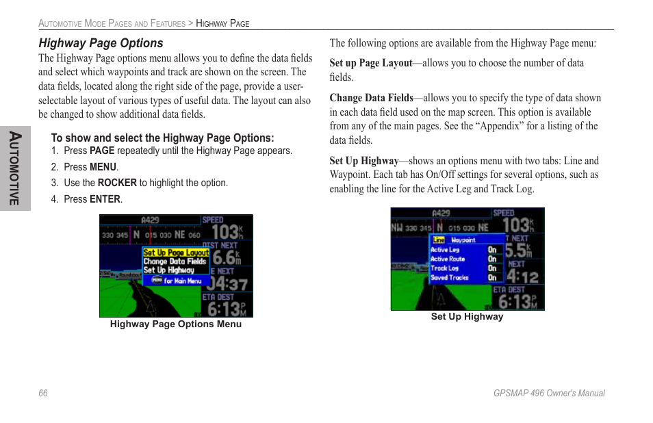Garmin GPSMAP 496 User Manual | Page 74 / 164