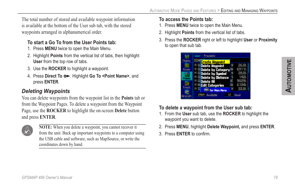 Garmin GPSMAP 496 User Manual | Page 87 / 164