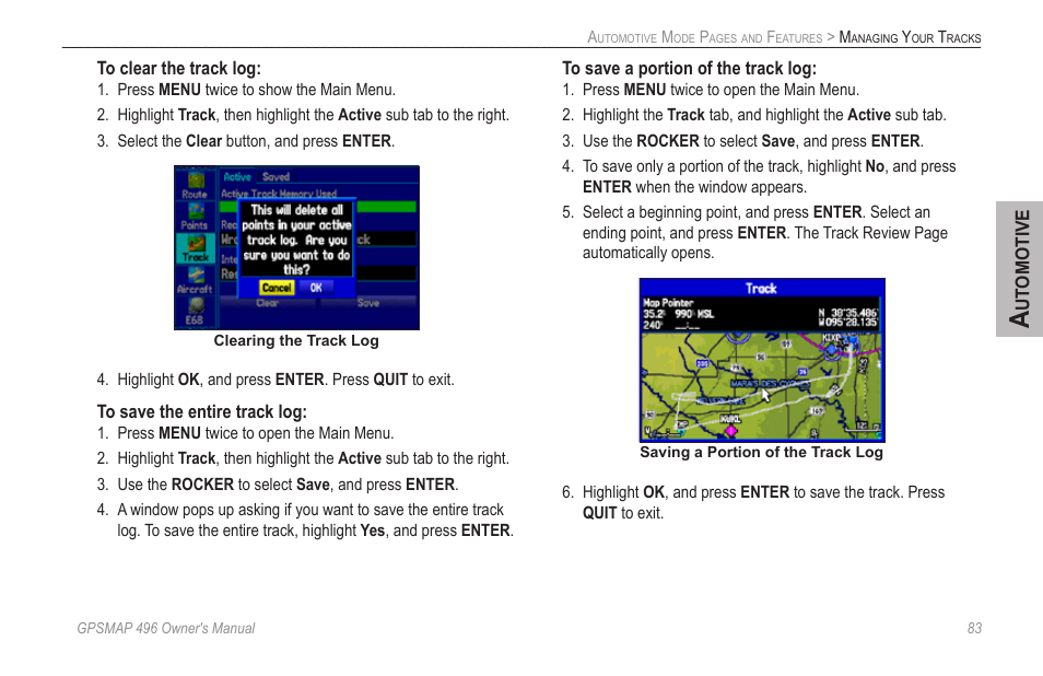 Garmin GPSMAP 496 User Manual | Page 91 / 164