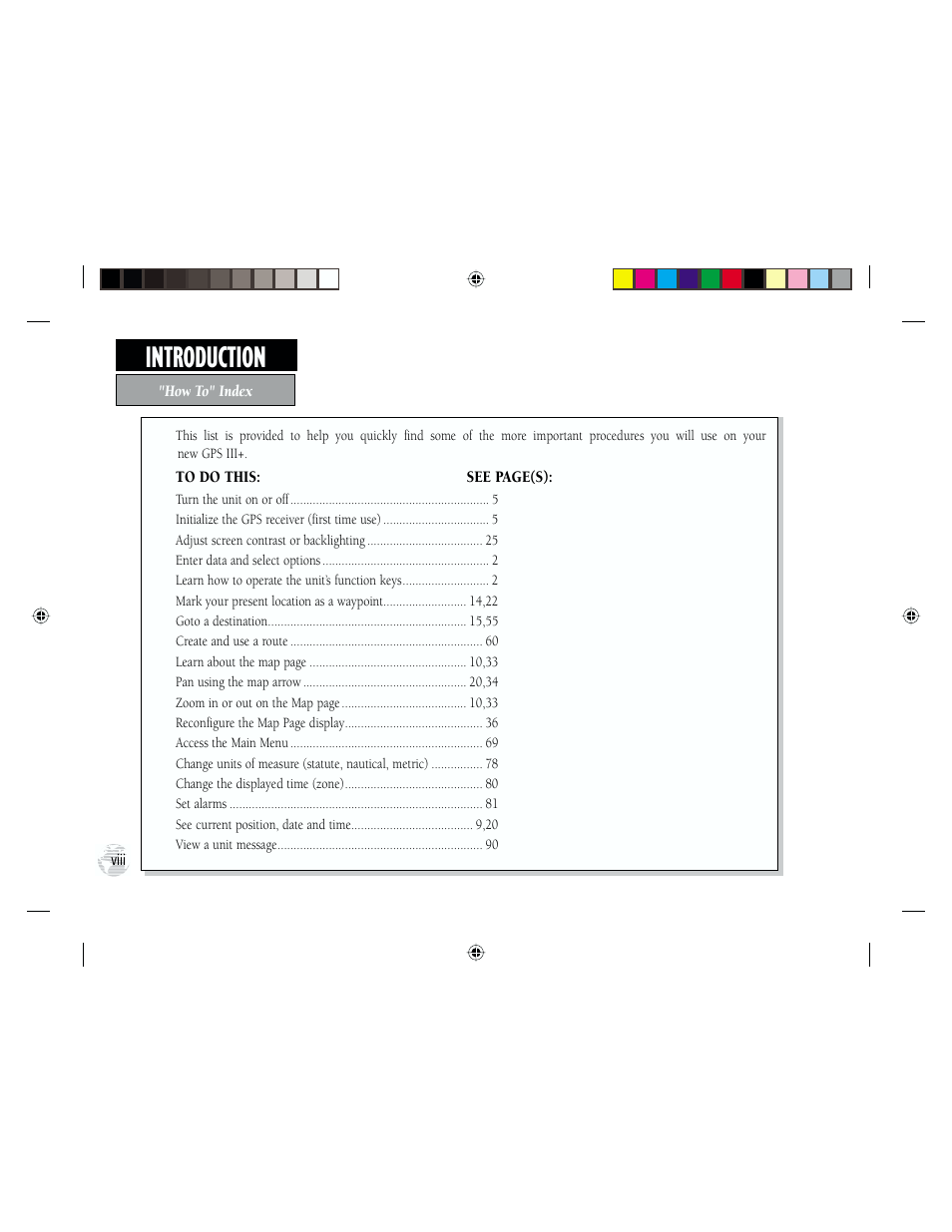 Reference, Introduction | Garmin GPS III Plus User Manual | Page 10 / 114