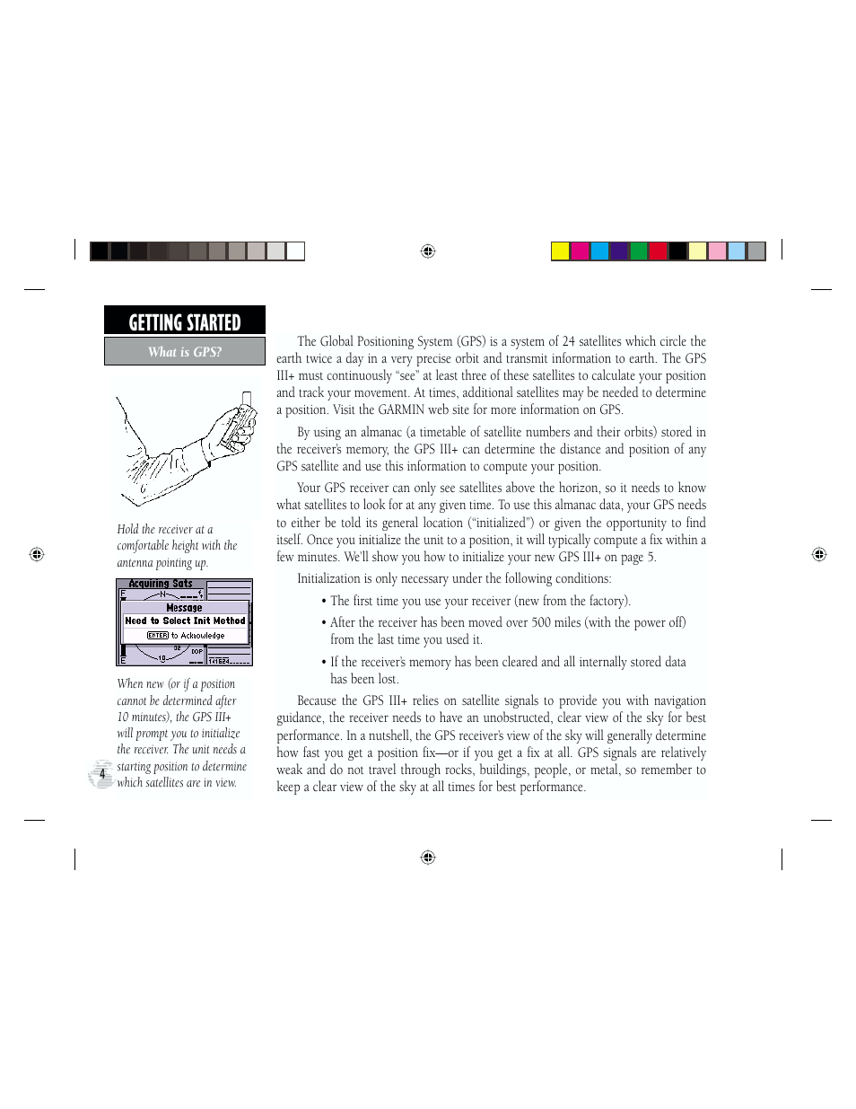 Getting started | Garmin GPS III Plus User Manual | Page 14 / 114