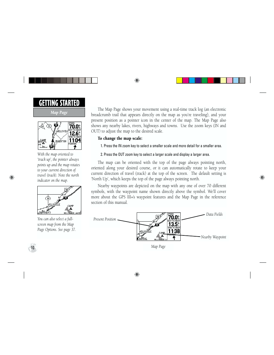 Getting started | Garmin GPS III Plus User Manual | Page 20 / 114