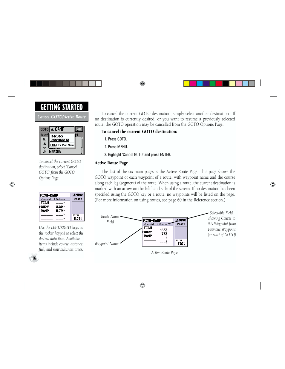 Getting started | Garmin GPS III Plus User Manual | Page 26 / 114