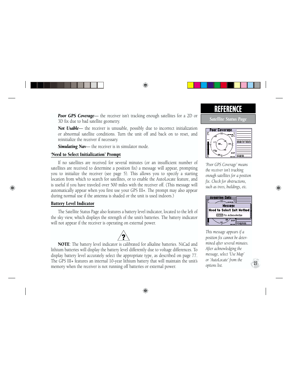 Reference | Garmin GPS III Plus User Manual | Page 37 / 114