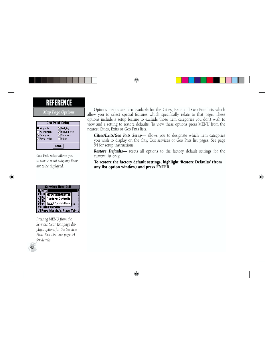 Reference | Garmin GPS III Plus User Manual | Page 50 / 114