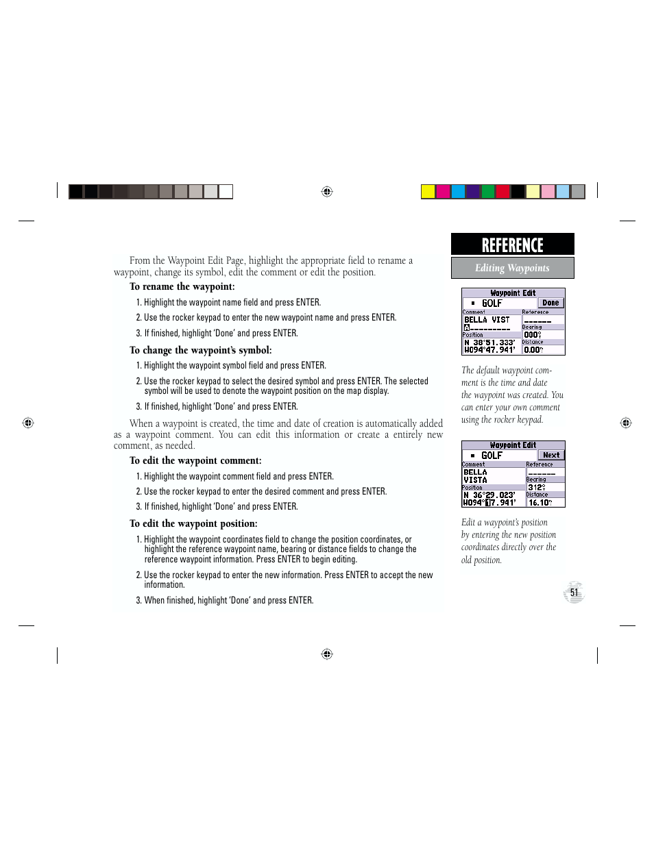 Reference | Garmin GPS III Plus User Manual | Page 61 / 114