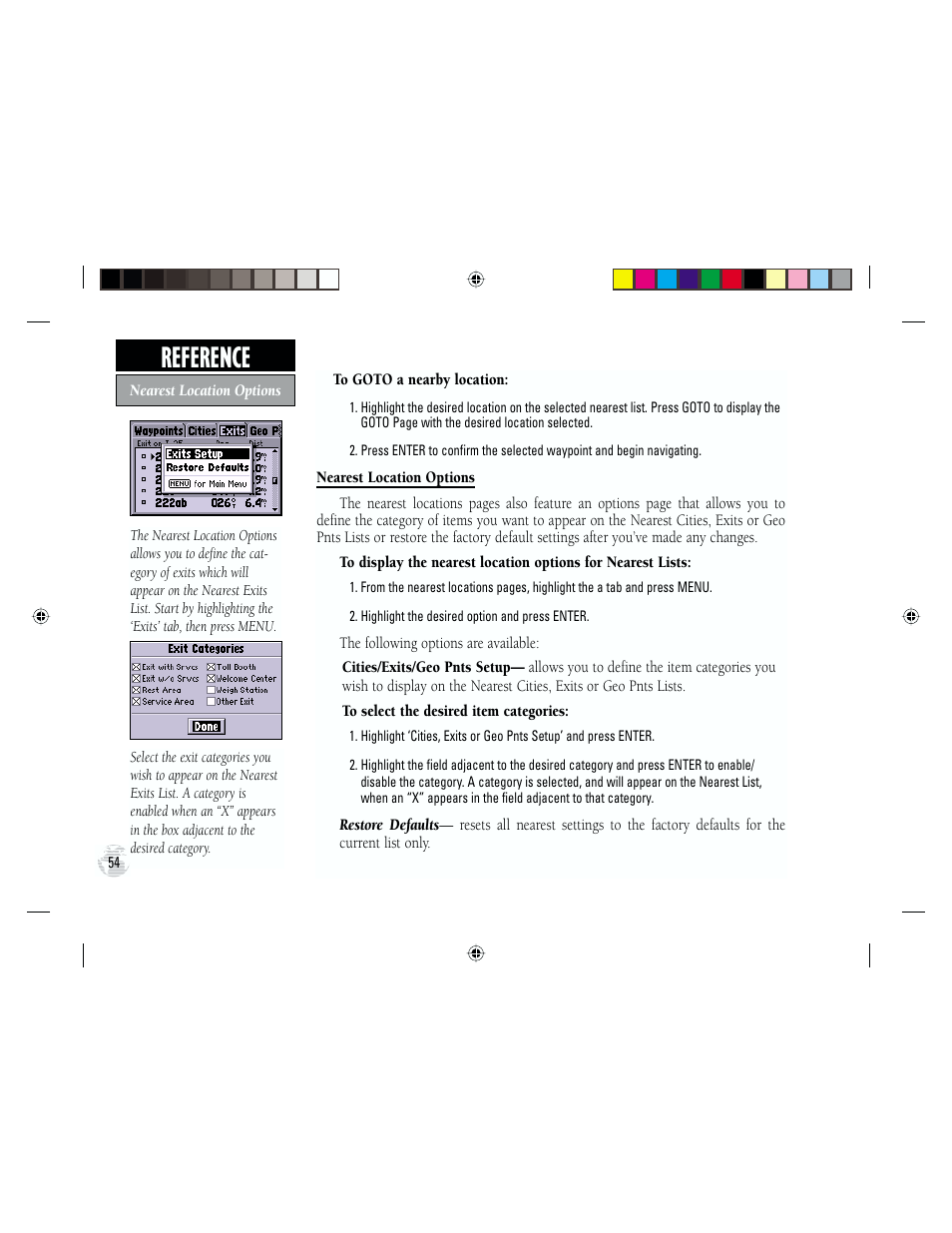 Reference | Garmin GPS III Plus User Manual | Page 64 / 114
