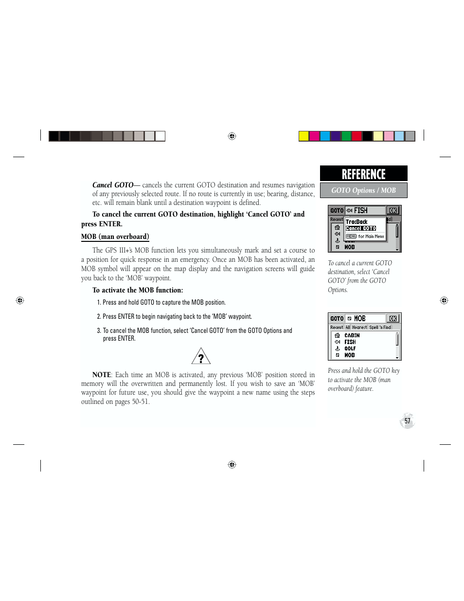 Reference | Garmin GPS III Plus User Manual | Page 67 / 114