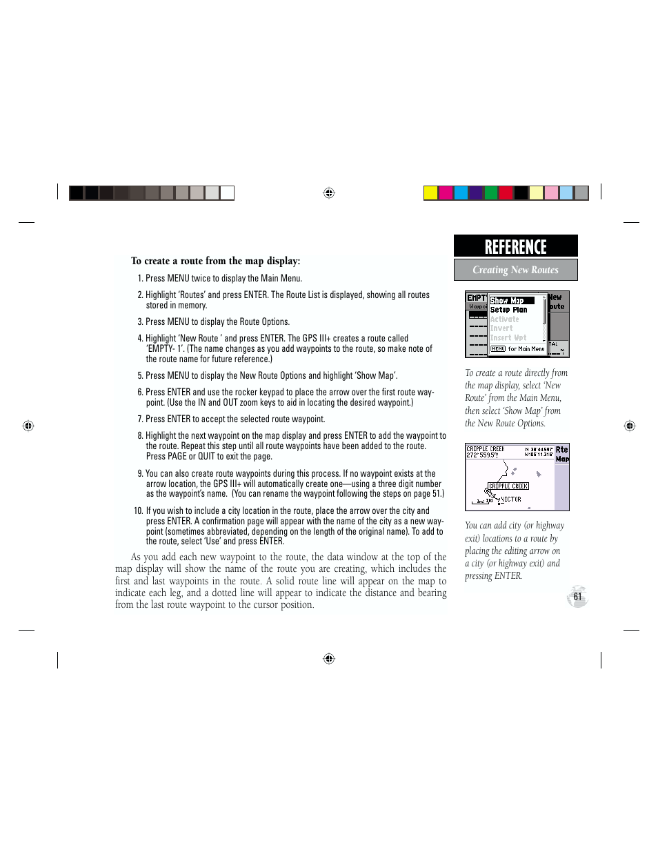 Reference | Garmin GPS III Plus User Manual | Page 71 / 114