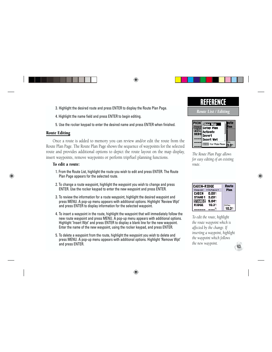 Reference | Garmin GPS III Plus User Manual | Page 73 / 114