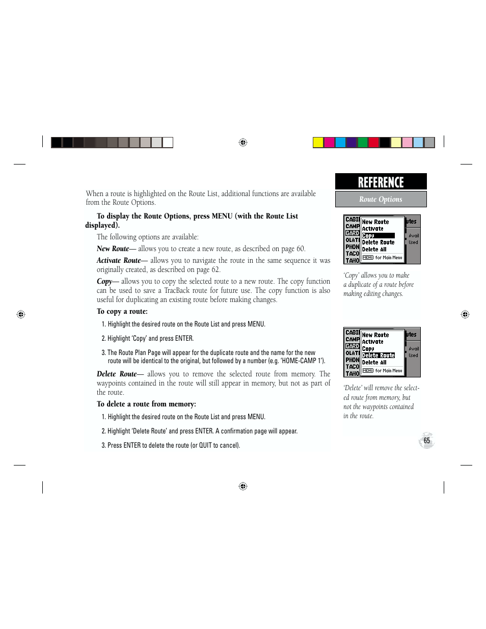 Reference | Garmin GPS III Plus User Manual | Page 75 / 114