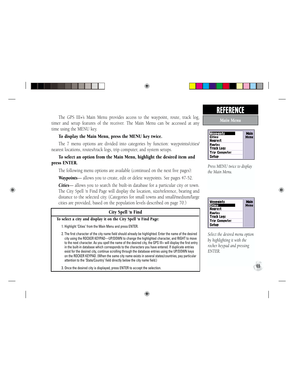 Reference | Garmin GPS III Plus User Manual | Page 79 / 114