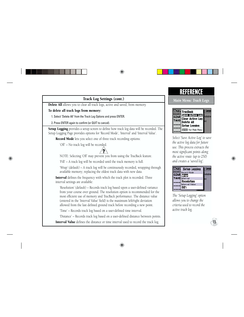 Reference | Garmin GPS III Plus User Manual | Page 83 / 114