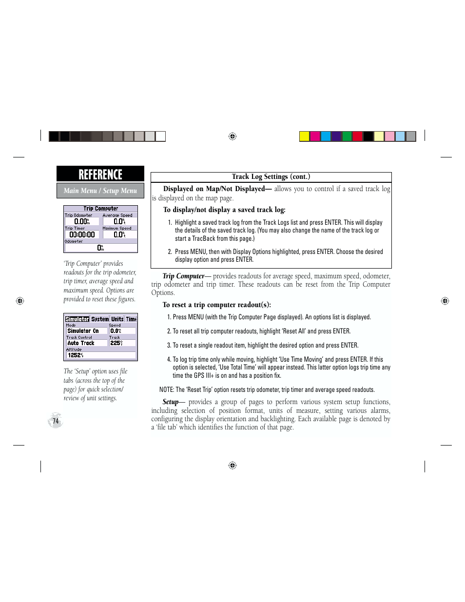 Reference | Garmin GPS III Plus User Manual | Page 84 / 114