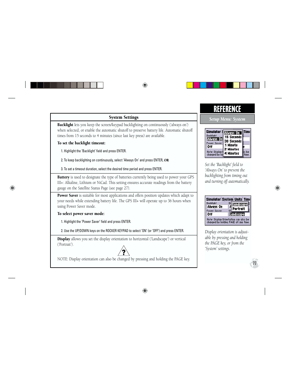 Reference | Garmin GPS III Plus User Manual | Page 87 / 114