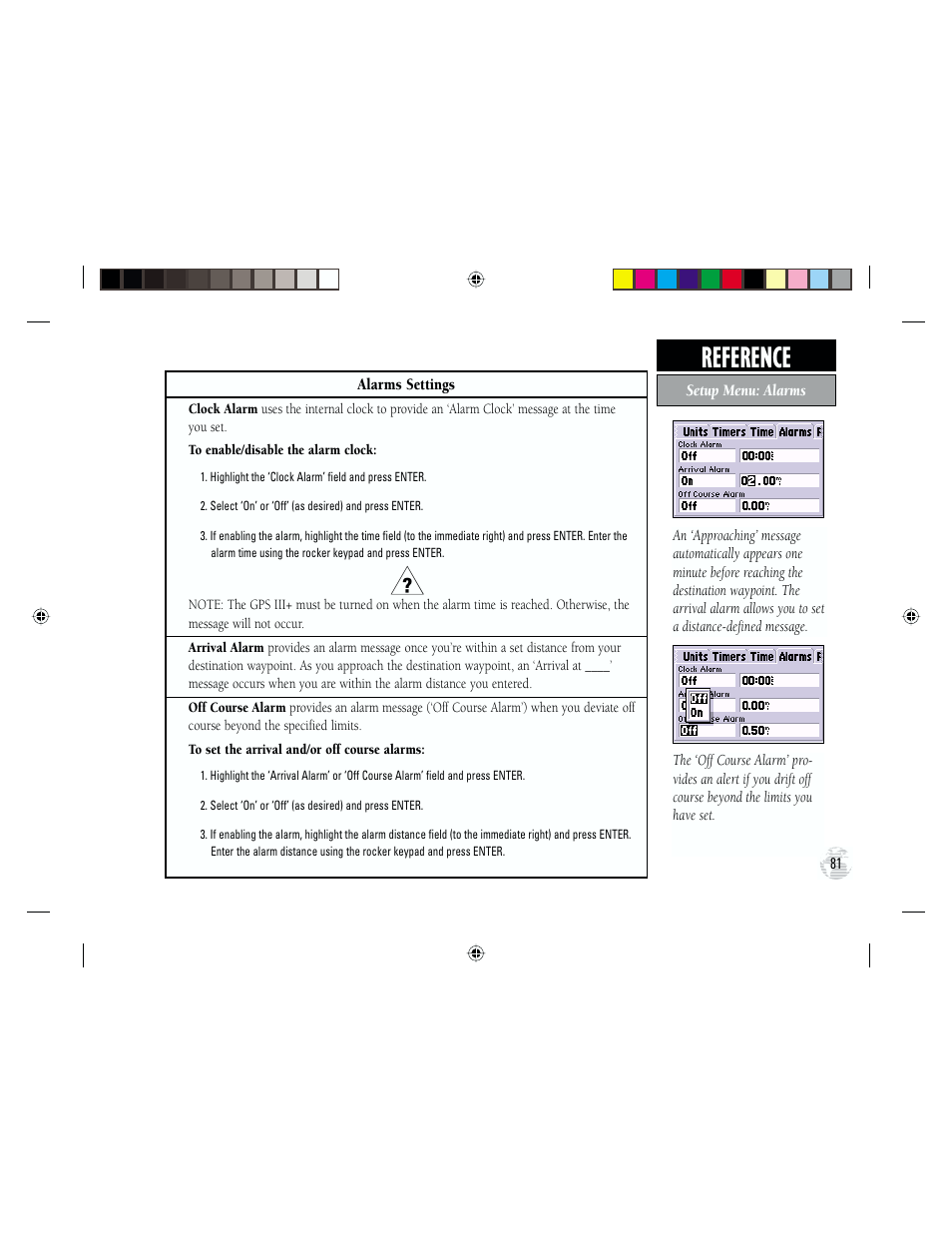 Reference | Garmin GPS III Plus User Manual | Page 91 / 114