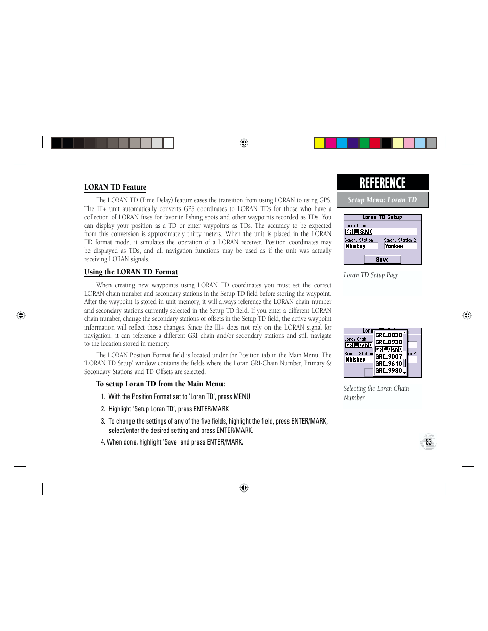 Reference | Garmin GPS III Plus User Manual | Page 93 / 114