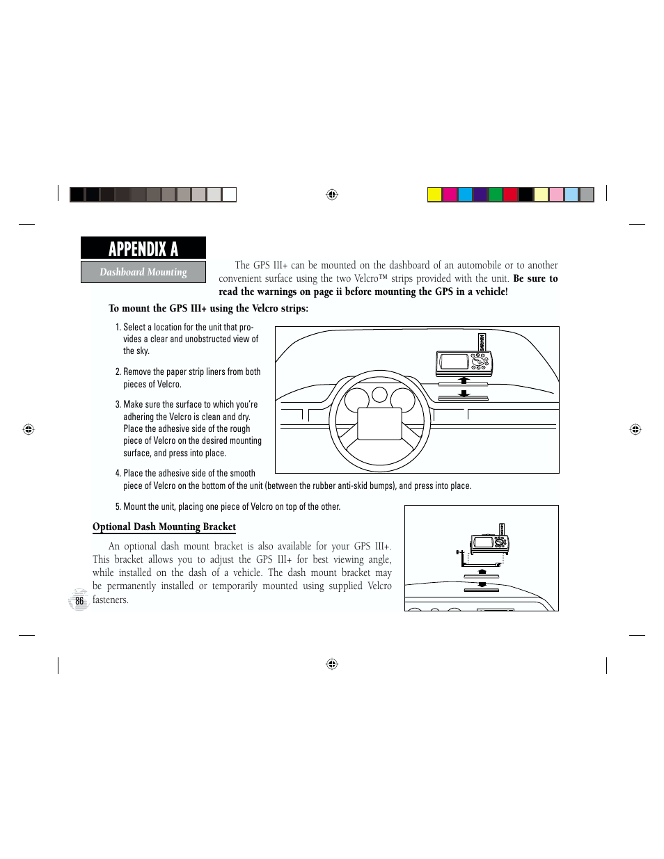 Appendix a | Garmin GPS III Plus User Manual | Page 96 / 114