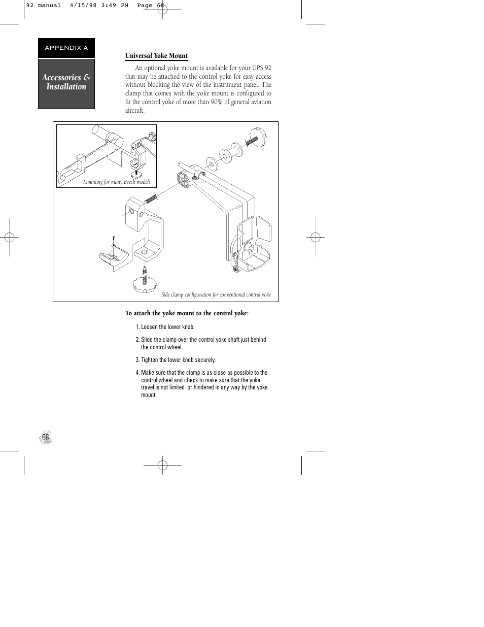 Accessories & installation | Garmin GPS 92 User Manual | Page 74 / 84