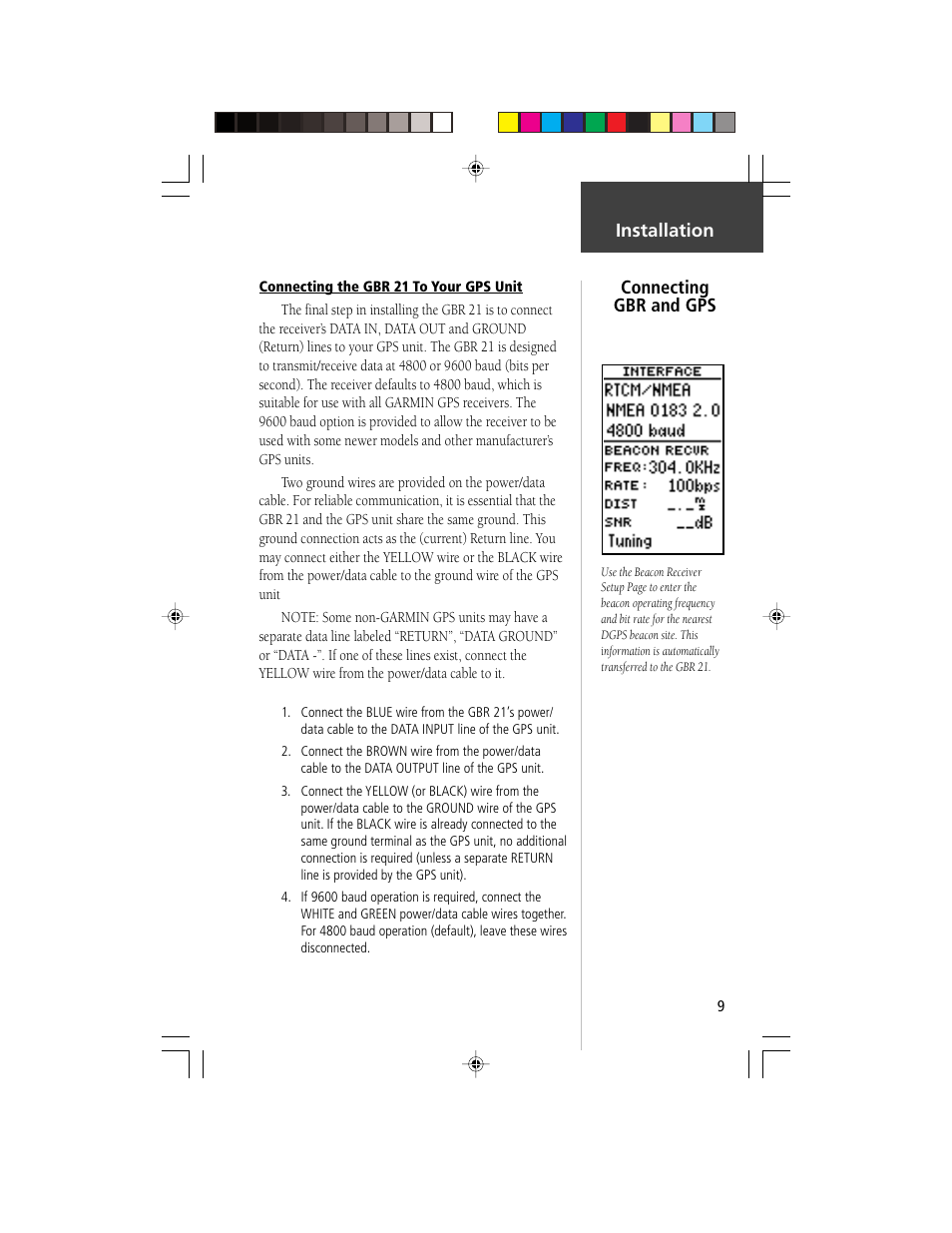 Garmin GBR 21 User Manual | Page 11 / 24