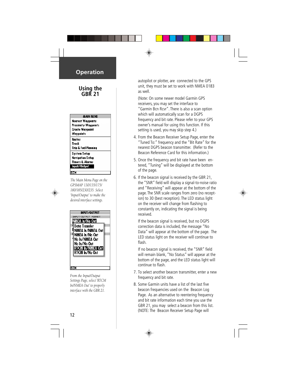 Garmin GBR 21 User Manual | Page 14 / 24