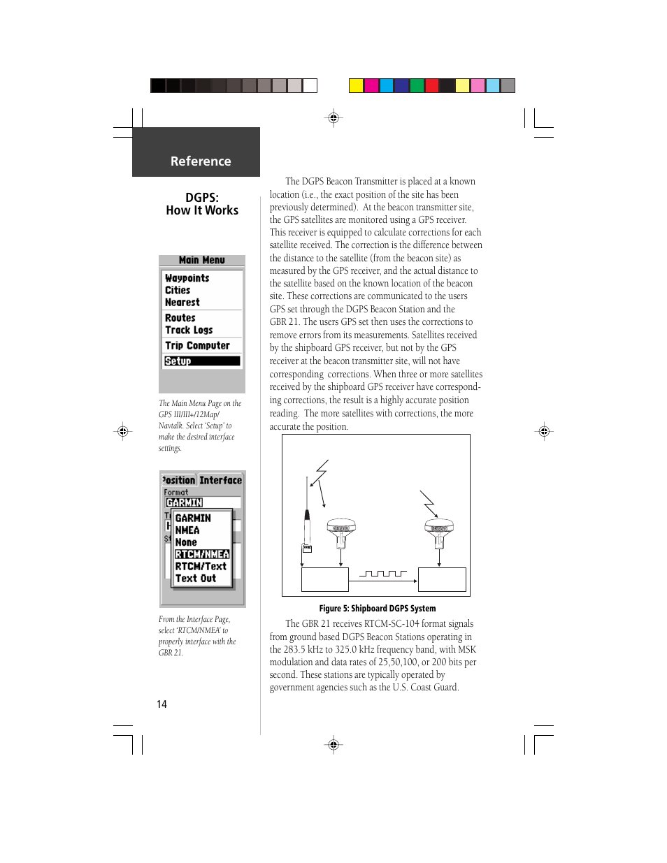 Dgps: how it works, Reference | Garmin GBR 21 User Manual | Page 16 / 24