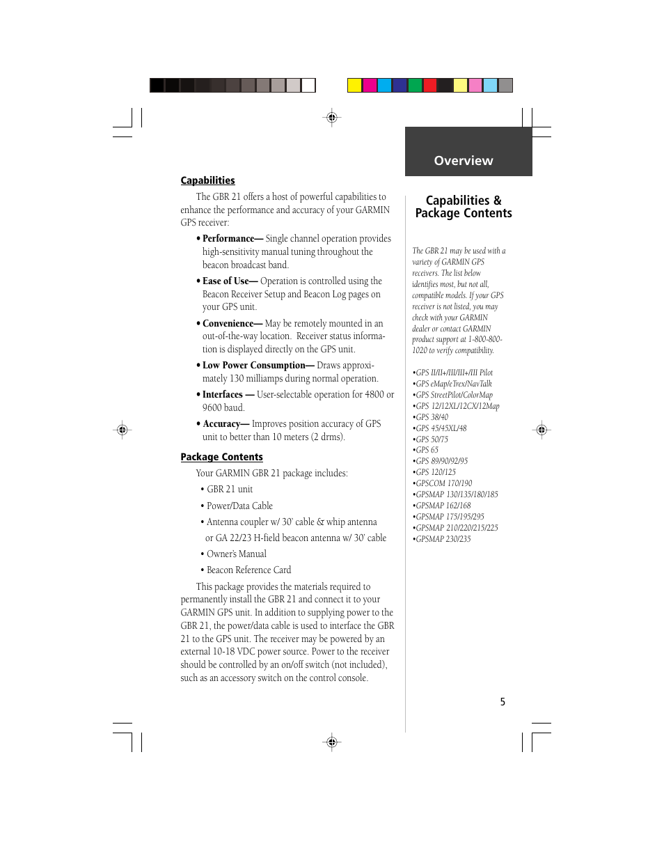 Garmin GBR 21 User Manual | Page 7 / 24