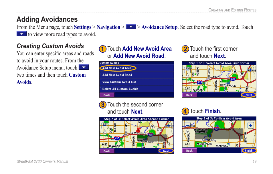 Adding avoidances | Garmin StreetPilot 2730 User Manual | Page 27 / 68