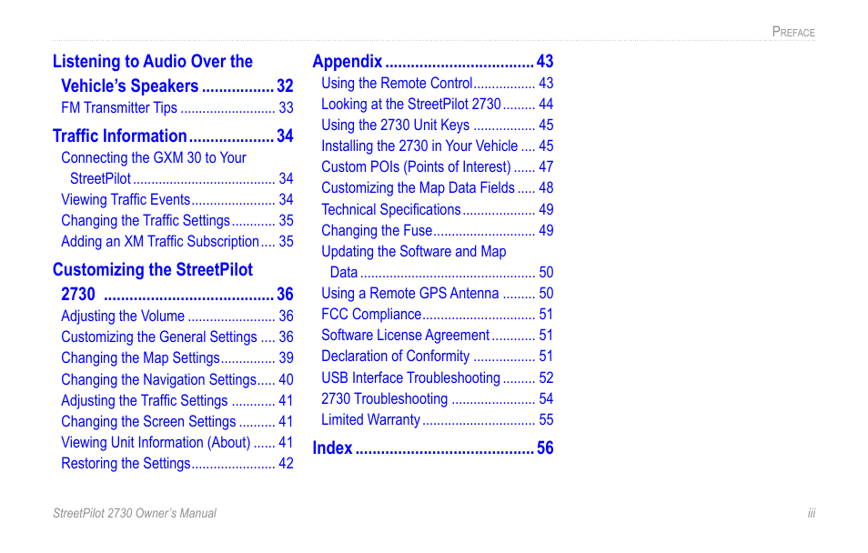 Garmin StreetPilot 2730 User Manual | Page 5 / 68