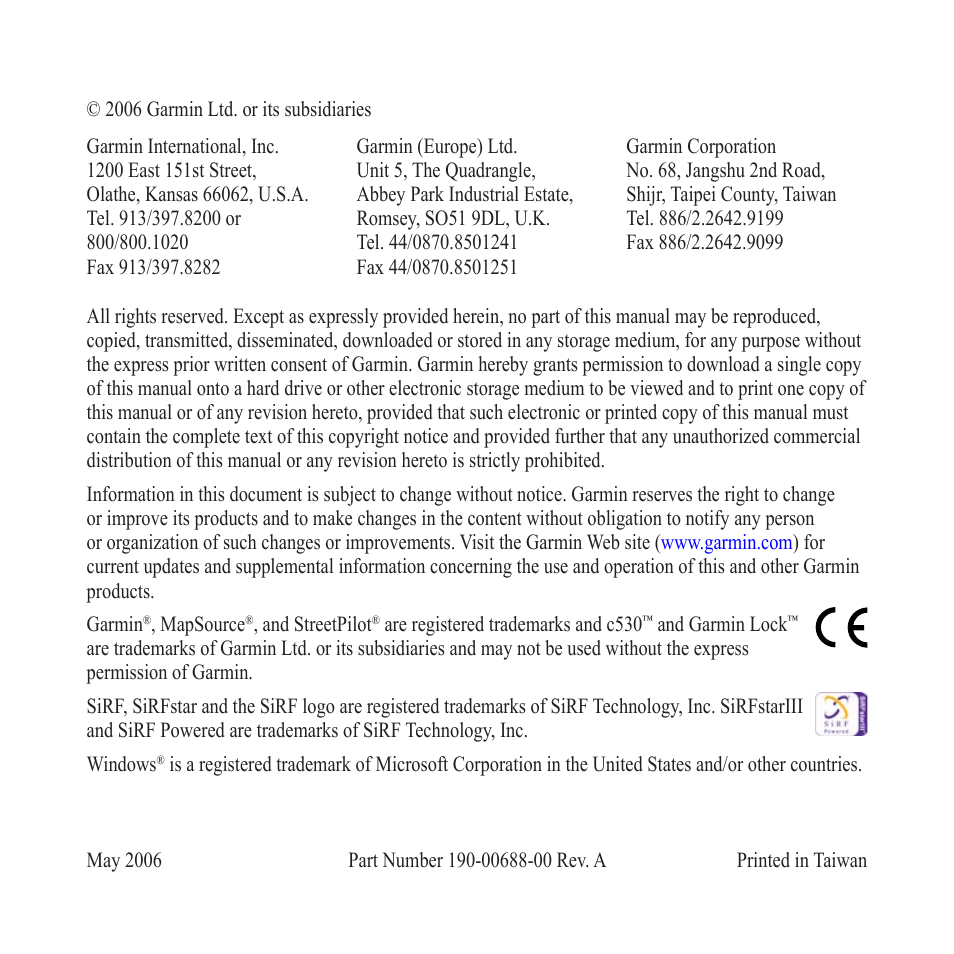 Garmin StreetPilot c530 User Manual | Page 2 / 40