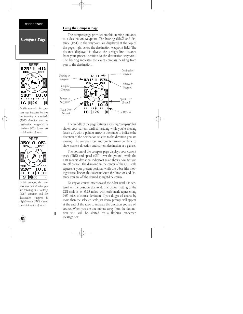 Compass page | Garmin GPSCOM 170 User Manual | Page 55 / 88