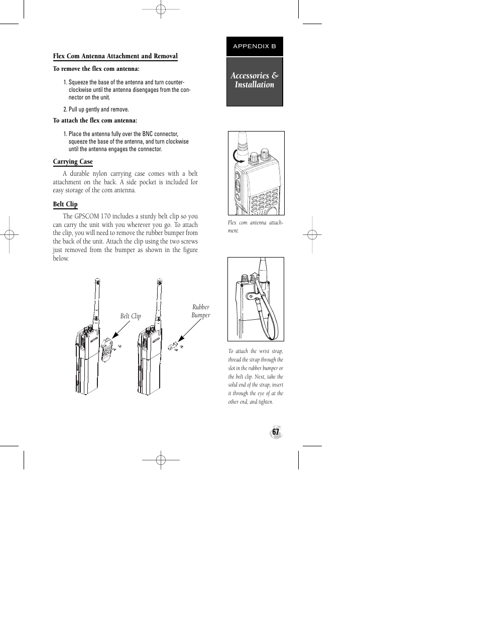 Accessories & installation | Garmin GPSCOM 170 User Manual | Page 72 / 88