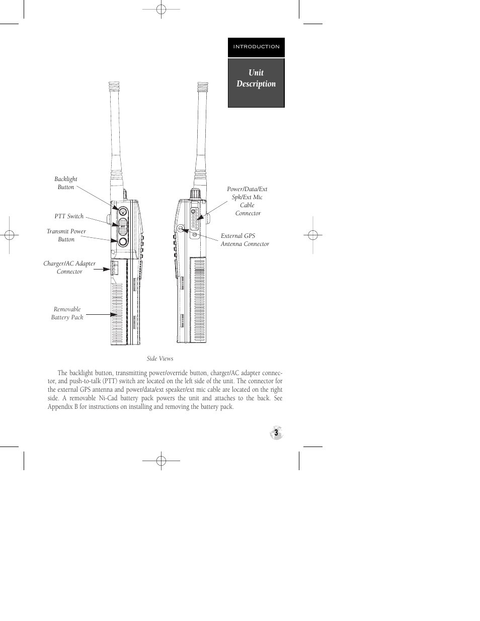 Unit description | Garmin GPSCOM 170 User Manual | Page 8 / 88