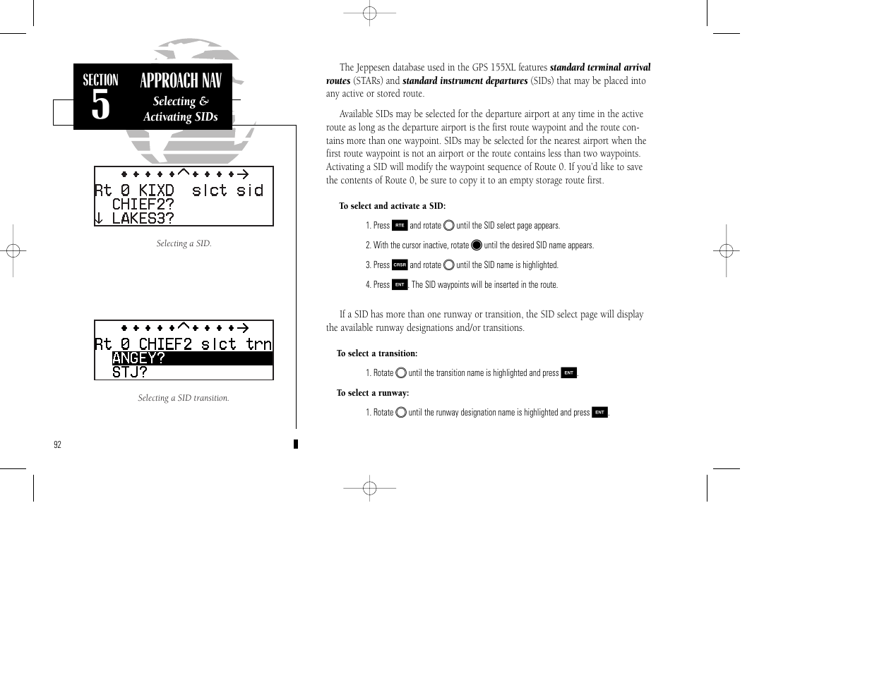 Approach nav | Garmin GPS 155XL TSO User Manual | Page 102 / 146