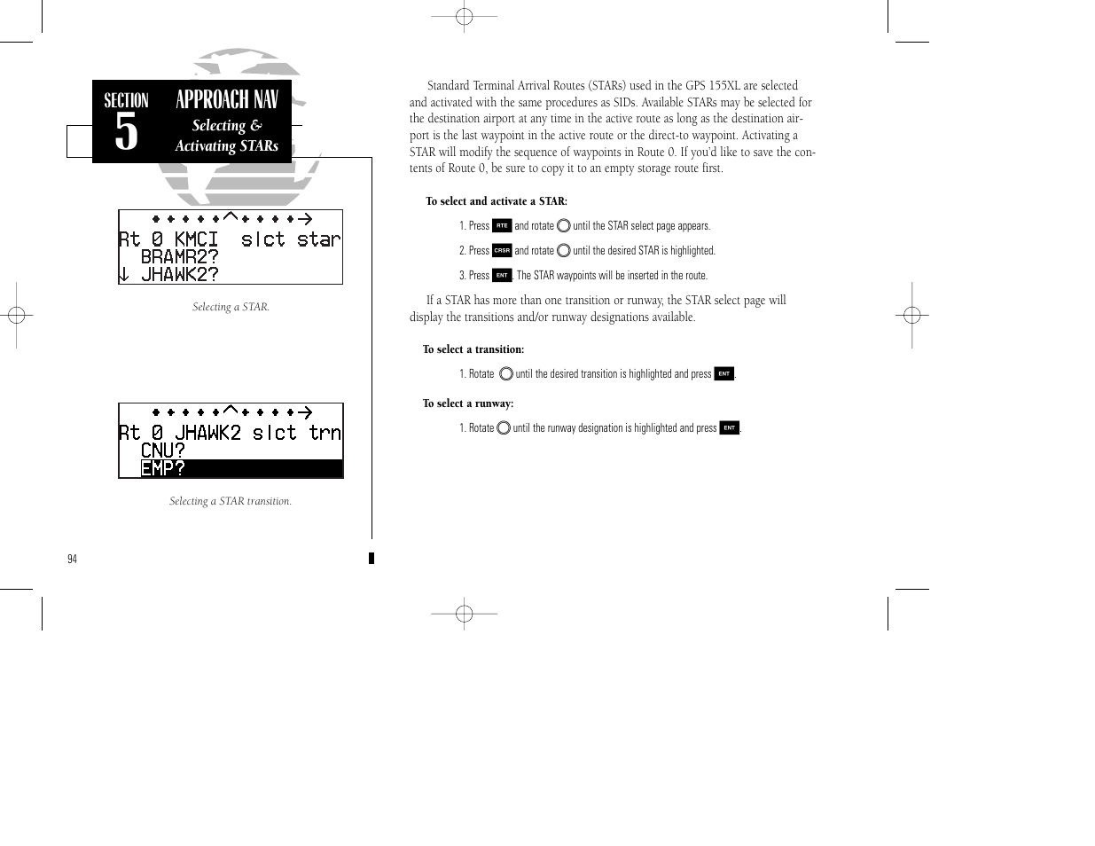 Approach nav | Garmin GPS 155XL TSO User Manual | Page 104 / 146