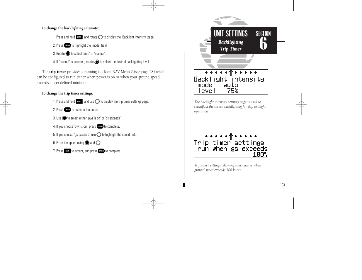 Unit settings | Garmin GPS 155XL TSO User Manual | Page 113 / 146