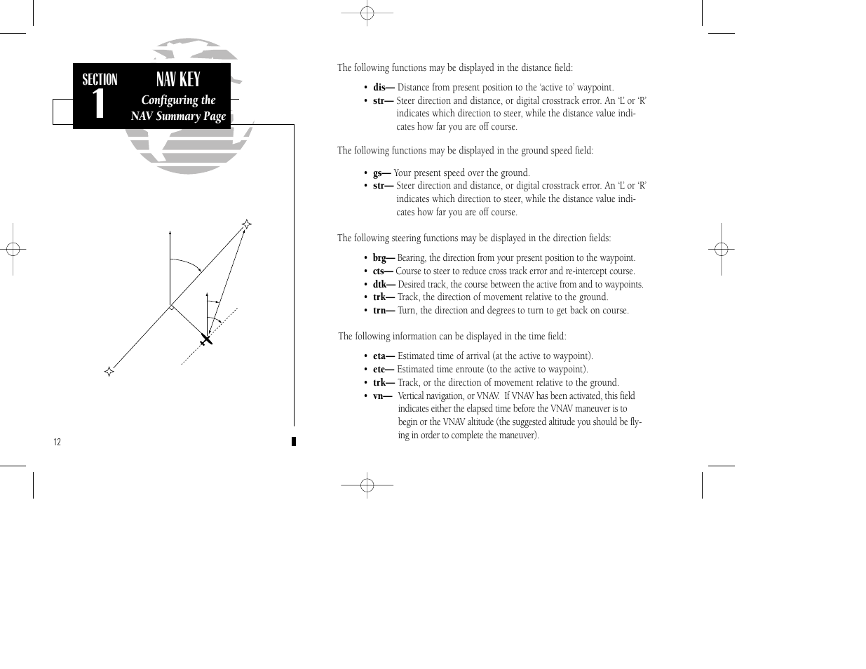 Nav key | Garmin GPS 155XL TSO User Manual | Page 22 / 146
