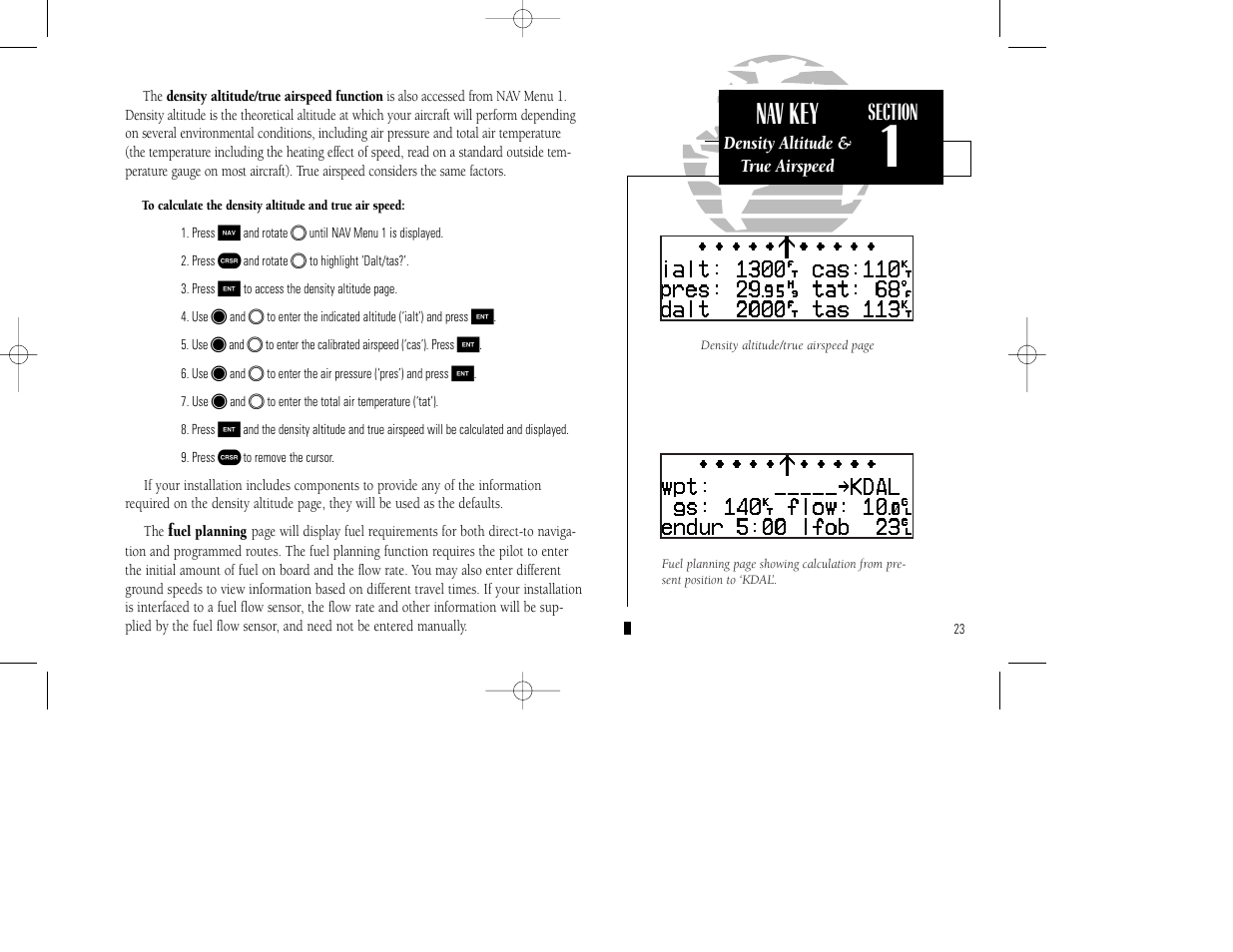 Nav key | Garmin GPS 155XL TSO User Manual | Page 33 / 146