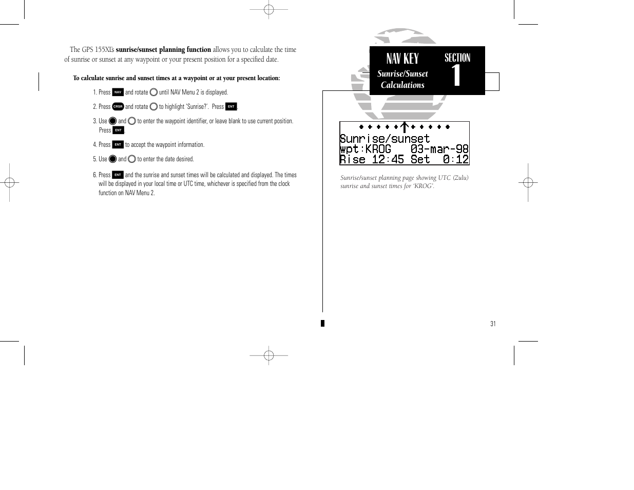 Nav key | Garmin GPS 155XL TSO User Manual | Page 41 / 146