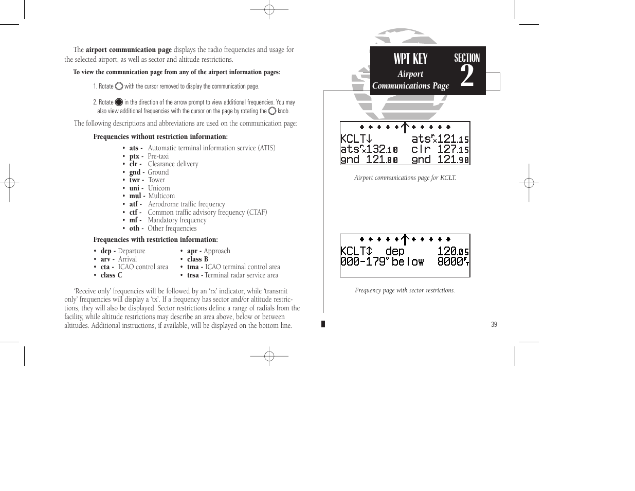 Wpt key | Garmin GPS 155XL TSO User Manual | Page 49 / 146