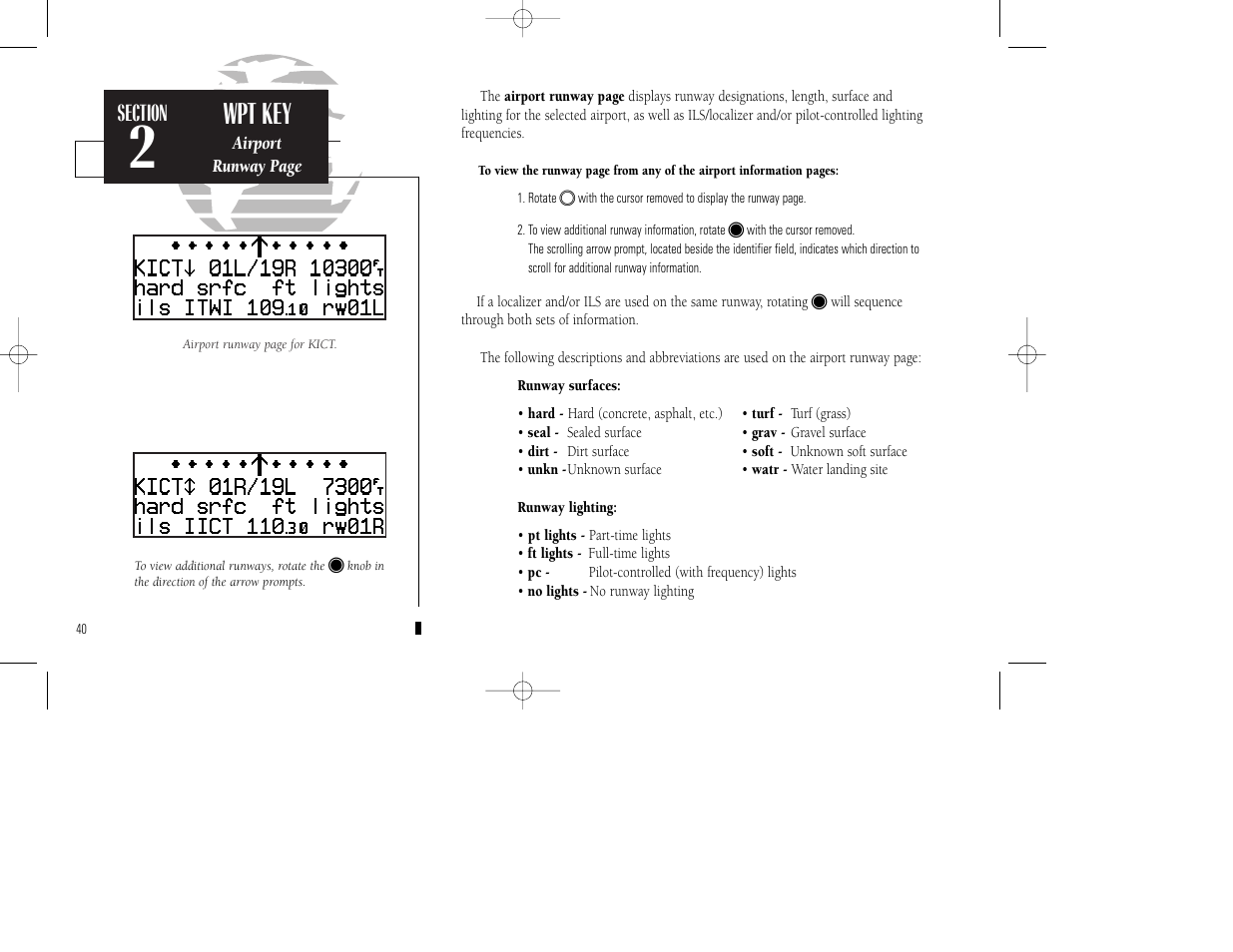 Wpt key | Garmin GPS 155XL TSO User Manual | Page 50 / 146