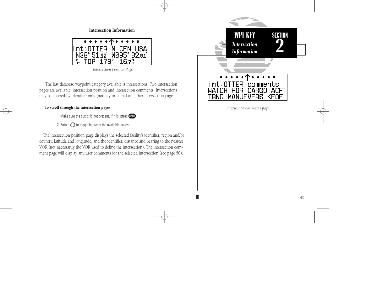 Wpt key | Garmin GPS 155XL TSO User Manual | Page 53 / 146